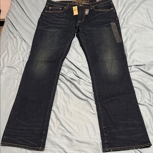 American Eagle Outfitters Men's Deep Indigo Bootcut Jeans